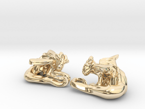 Cuddley Baby Dragons in 14K Yellow Gold