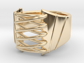 Corset Ring - US 08 in 14k Gold Plated Brass