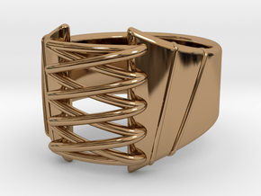 Corset Ring - US 08 in Polished Brass
