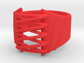 Corset Ring - US 08 in Red Processed Versatile Plastic
