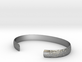 Celtic Wolf Cuff Set in Natural Silver