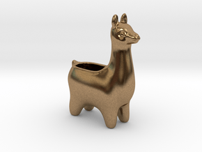 Llama Planters - Small in Natural Brass