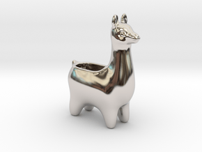 Llama Planters - Small in Rhodium Plated Brass