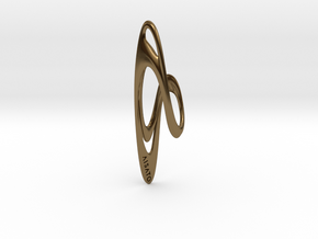 Loop Earring or Pendant top  in Polished Bronze