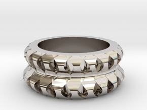 Ø0.699 inch/Ø17.75 Mm Wave Ring Model C in Platinum