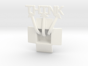 Think Outside The Box Pendant in White Processed Versatile Plastic