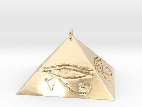 Pyramid Pendant (Engraved) in 14K Yellow Gold