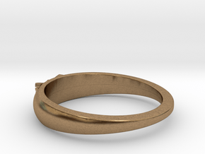Ø0.699 inch/Ø17.75 Mm Japanese Sunrise Ring in Natural Brass