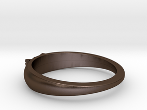 Ø0.699 inch/Ø17.75 Mm Japanese Sunrise Ring in Polished Bronze Steel