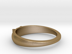 Ø0.699 inch/Ø17.75 Mm Japanese Sunrise Ring in Polished Gold Steel