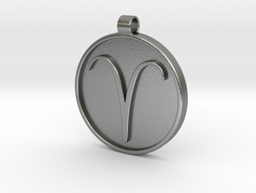 Zodiac KeyChain Medallion-ARIES in Natural Silver