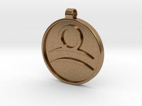 Zodiac KeyChain Medallion-LIBRA in Natural Brass