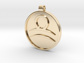 Zodiac KeyChain Medallion-LIBRA in 14k Gold Plated Brass