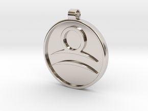 Zodiac KeyChain Medallion-LIBRA in Rhodium Plated Brass