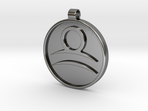 Zodiac KeyChain Medallion-LIBRA in Polished Silver