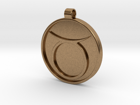 Zodiac KeyChain Medallion-TAURUS in Natural Brass