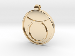 Zodiac KeyChain Medallion-TAURUS in 14k Gold Plated Brass