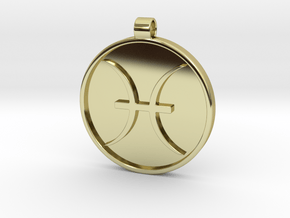 Zodiac KeyChain Medallion-PISCES in 18k Gold