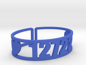 Camp Echo Zip Cuff in Blue Processed Versatile Plastic