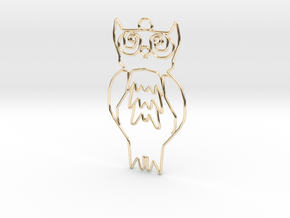 Owl in 14k Gold Plated Brass