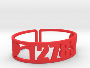 Chipinaw Zip Code Cuff in Red Processed Versatile Plastic