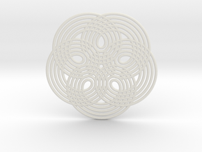 0537 Motion Of Points Around Circle (5cm) #014 in White Natural Versatile Plastic