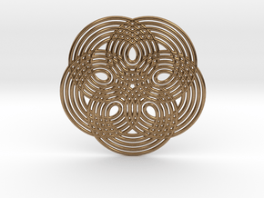 0537 Motion Of Points Around Circle (5cm) #014 in Natural Brass