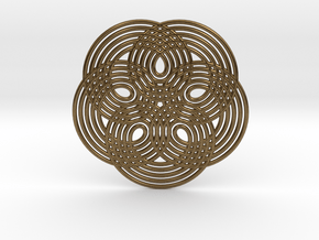 0537 Motion Of Points Around Circle (5cm) #014 in Natural Bronze