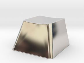 Customizable R1 MX Keycap THICK in Rhodium Plated Brass