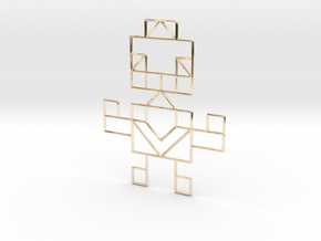 Robot in 14k Gold Plated Brass