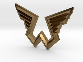 Wings Logo Pendant in Natural Bronze