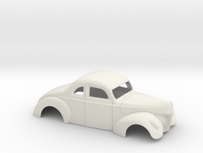 1/8 1940 Ford Coupe Stock in White Natural Versatile Plastic