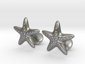 Starfish Cufflinks in Natural Silver