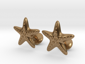 Starfish Cufflinks in Natural Brass