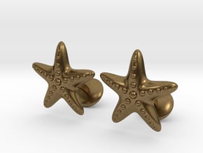 Starfish Cufflinks in Natural Bronze