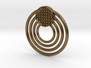Circular Pendant in Natural Bronze