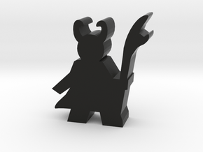 Game Piece, Trickster Villain Meeple - Large in Black Natural Versatile Plastic