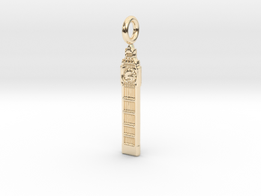 Big Ben, London, England Charm in 14k Gold Plated Brass