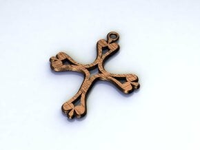 Cross Pendant of Hope in Polished Bronze