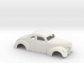 1/8 1940 Ford Coupe 2 Inch Chop in White Natural Versatile Plastic