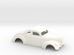 1/32 1940 Ford Coupe 2 Inch Chop in White Processed Versatile Plastic