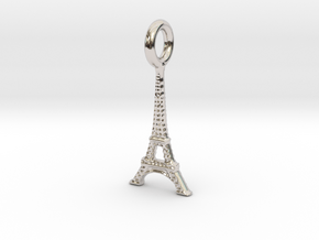 Eiffel Tower, Paris, France Charm in Platinum
