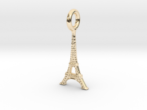 Eiffel Tower, Paris, France Charm in 14k Gold Plated Brass