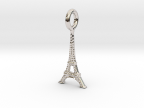 Eiffel Tower, Paris, France Charm in Rhodium Plated Brass