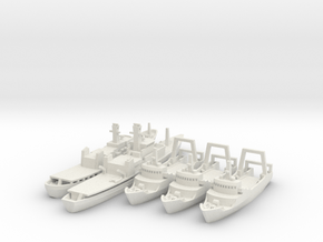 Cod War Set 2 1:700/600 in White Natural Versatile Plastic: 1:700