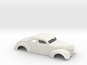1/8 1940 Ford Coupe 3 In Chop 7  In Section in White Natural Versatile Plastic