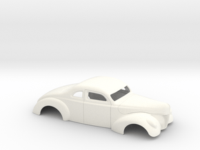 1/24 1940 Ford Coupe 3 In Chop 7  In Section in White Processed Versatile Plastic