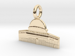 Dome of the Rock, Jerusalem, Israel Charm in 14K Yellow Gold