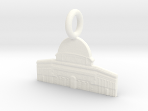 Dome of the Rock, Jerusalem, Israel Charm in White Processed Versatile Plastic