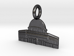 Dome of the Rock, Jerusalem, Israel Charm in Polished and Bronzed Black Steel